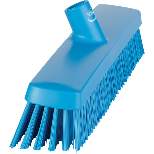 Push Broom Head, Fine/Stiff Bristles, 16-1/2", Polyester/Polypropylene, Blue St. Lawrence Industrial & Safety Supply