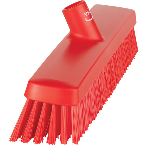 Push Broom Head, Fine/Stiff Bristles, 16-1/2", Polyester/Polypropylene, Red St. Lawrence Industrial & Safety Supply