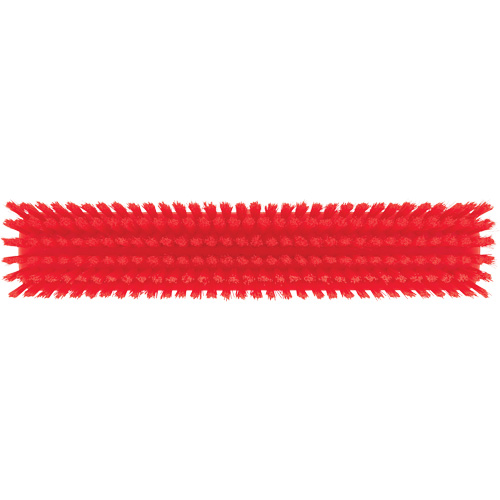 Push Broom Head, Fine/Stiff Bristles, 16-1/2", Polyester/Polypropylene, Red St. Lawrence Industrial & Safety Supply