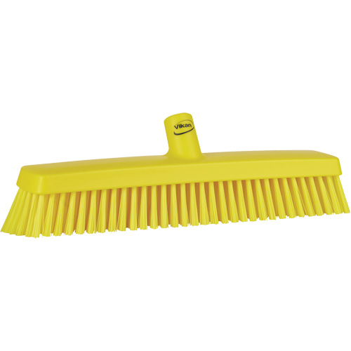 Push Broom Head, Fine/Stiff Bristles, 16-1/2", Polyester/Polypropylene, Yellow St. Lawrence Industrial & Safety Supply