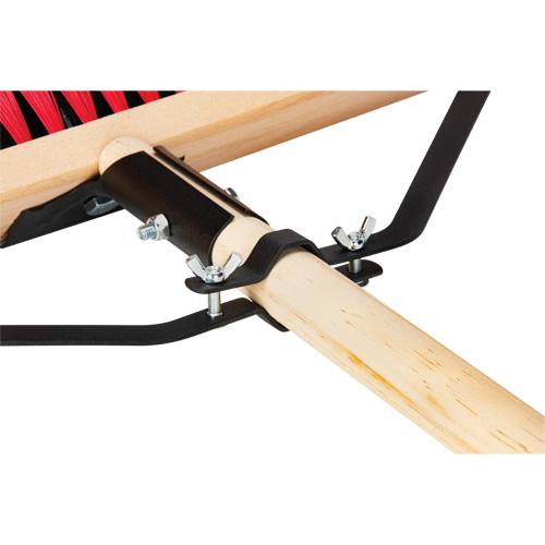 Push Broom with Braced Handle, 18", Medium, PVC Bristles St. Lawrence Industrial & Safety Supply