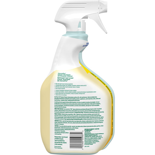 Nettoyant tout usage CloroxPro Clorox EcoClean, 946 ml, Bouteille &agrave; g&acirc;chette St. Lawrence Industrial & Safety Supply