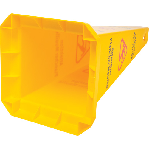 Wet Floor Safety Cone, Bilingual with Pictogram St. Lawrence Industrial & Safety Supply
