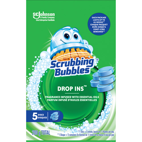 Scrubbing Bubbles&reg; Drop-Ins Toilet Cleaner Discs, 200 g, Tablet St. Lawrence Industrial & Safety Supply