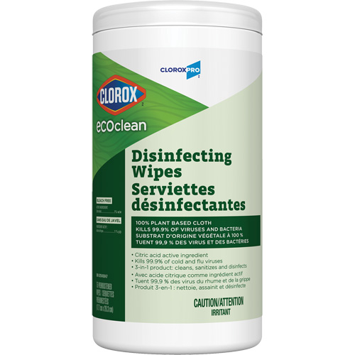 Lingettes d&eacute;sinfectantes EcoClean, 75 lingettes St. Lawrence Industrial & Safety Supply