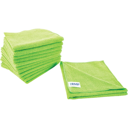Chiffon de d&eacute;poussi&eacute;rage et nettoyage, Microfibre, Vert St. Lawrence Industrial & Safety Supply