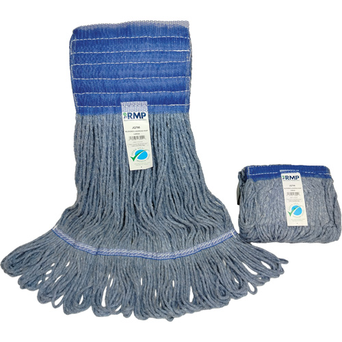 Wide-Band Mop Head, Antimicrobial/Floor Finishing/Specialty, Cotton/Rayon/Synthetic, Loop Style St. Lawrence Industrial & Safety Supply