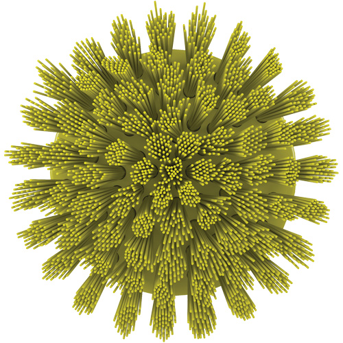 Brosse ronde HyDrive pour perceuse, Soies Tr&egrave;s ferme, Longueur de 3-1/10", Jaune St. Lawrence Industrial & Safety Supply