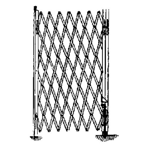 Galvanized Folding Security Gates, Fixed Single Folding, 4' L x 6' H Expanded St. Lawrence Industrial & Safety Supply