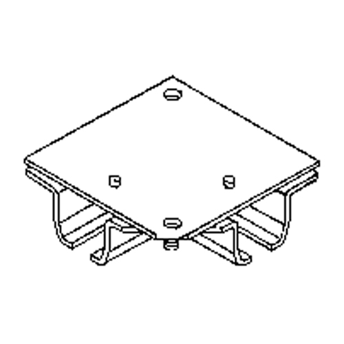 Ceiling Mount Curtain Partition 90° Corner Connector St. Lawrence Industrial & Safety Supply