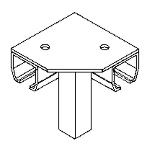 Floor Mount Curtain Partition 90° Corner Connector St. Lawrence Industrial & Safety Supply