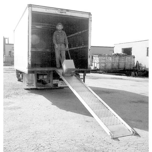 Aluminum Walk ramps with Perforated Traction Grip, 1500 lbs. Capacity, 38" W x 12' L St. Lawrence Industrial & Safety Supply
