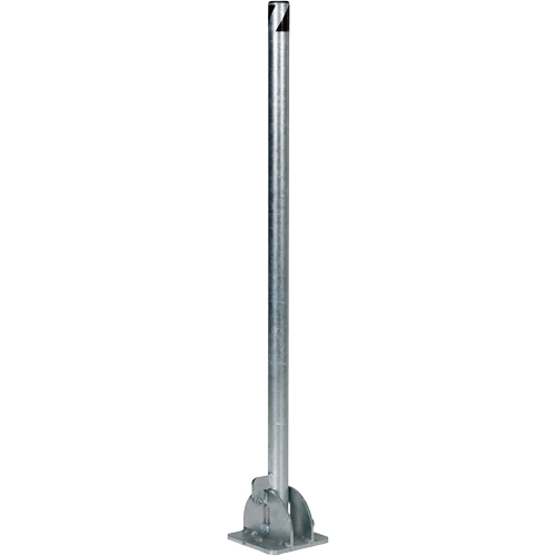 Butoirs repliables, Acier, 42" h x 1-3/4" la, Argent St. Lawrence Industrial & Safety Supply