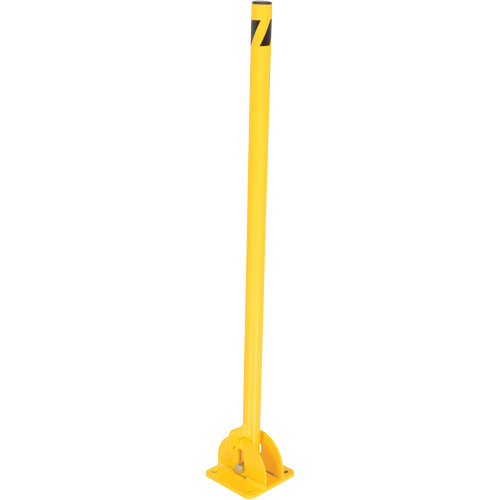 Butoirs repliables, Acier, 42" h x 1-3/4" la, Jaune St. Lawrence Industrial & Safety Supply