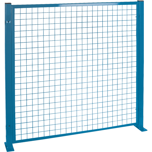 Protecteurs de p&eacute;rim&egrave;tre - Style treillis m&eacute;tallique, 4' h x 4' la, Bleu St. Lawrence Industrial & Safety Supply
