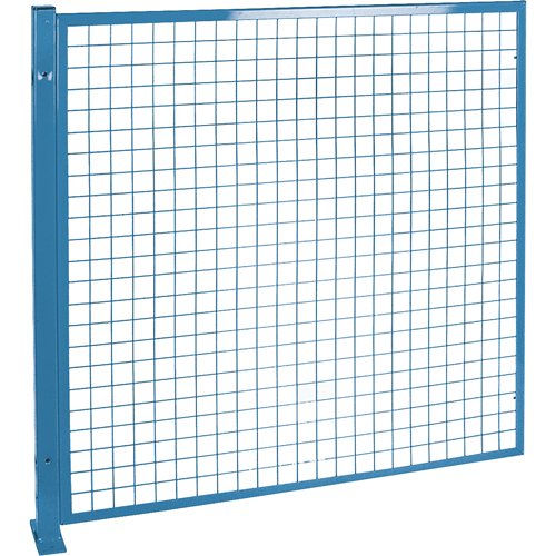 Protecteurs de p&eacute;rim&egrave;tre - Style treillis m&eacute;tallique, 4' h x 4' la, Bleu St. Lawrence Industrial & Safety Supply