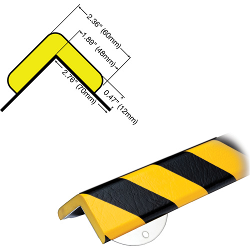 WPK-H+ Profile 1M Corner Protection Bumper Guard Wall Protection Kit St. Lawrence Industrial & Safety Supply
