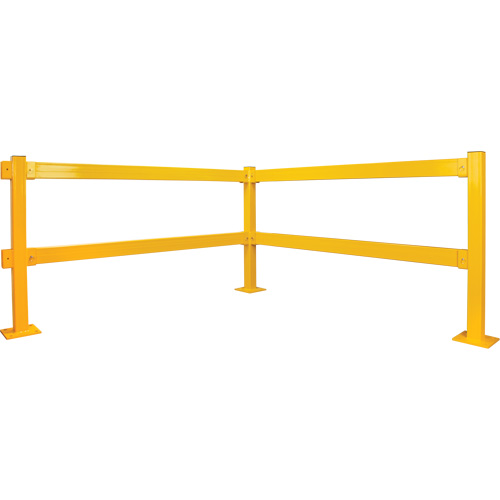 End Post for Light-Duty Guard Rails, Steel, 42" H, Safety Yellow St. Lawrence Industrial & Safety Supply