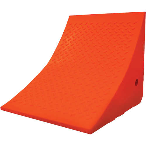70 Ton Large Equipment Wheel Chock, Urethane, Orange St. Lawrence Industrial & Safety Supply