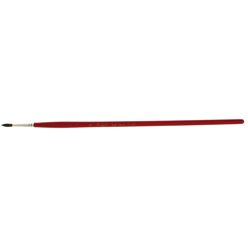Pinceau de forme ronde pour marquage, Largeur de la brosse de 9/64", Soie de chameau, Manche &agrave; Bois St. Lawrence Industrial & Safety Supply