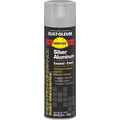 V2100 System Enamel Spray Paint, Silver Aluminum, Gloss, 14 oz., Aerosol Can St. Lawrence Industrial & Safety Supply