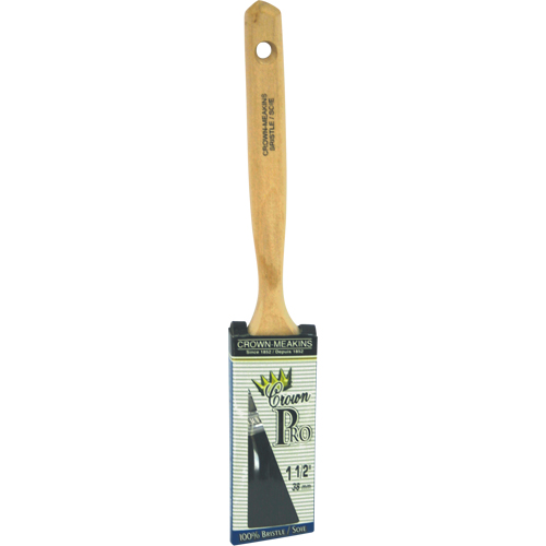 Crown Pro Straight Paint Brush, Bristle, Wood Handle, 1-1/2" Width St. Lawrence Industrial & Safety Supply