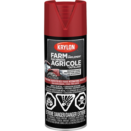 Peinture en a&eacute;rosol pour la ferme et l'&eacute;quipement, Rouge International Harvester, Tr&egrave;s brillant, 340 g, Canette a&eacute;rosol St. Lawrence Industrial & Safety Supply