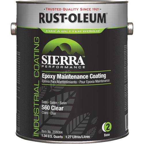 Sierra S60 Water-Based Epoxy Maintenance Coating Part 2 Base, Gallon, Clear St. Lawrence Industrial & Safety Supply