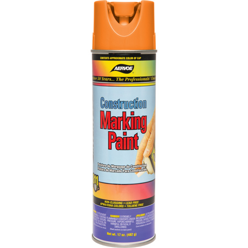 Peinture de marquage de construction, 17 oz, Canette a&eacute;rosol St. Lawrence Industrial & Safety Supply