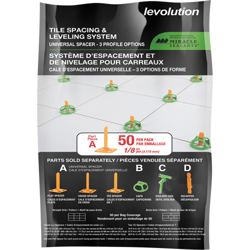 Cales d'espacement universelles Miracle Sealants Levolution St. Lawrence Industrial & Safety Supply
