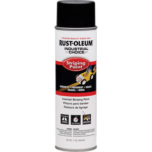 S1600 System Inverted Striping Paint, Black, Aerosol Can St. Lawrence Industrial & Safety Supply