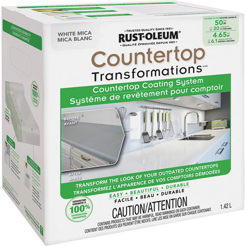Countertop Transformations&reg; Mica Countertop Coating System, 1.42 L, Kit, White Mica St. Lawrence Industrial & Safety Supply