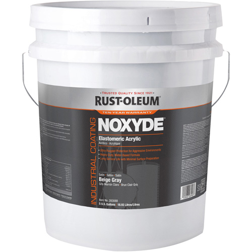 Noxyde Elastomeric Acrylic Coating, 5 gal., Pail, Grey St. Lawrence Industrial & Safety Supply