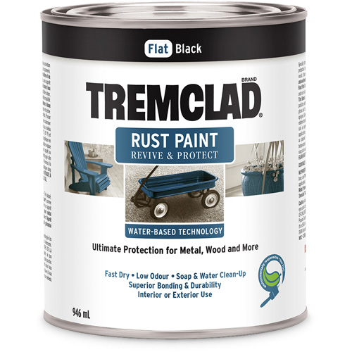 Tremclad&reg; Water-Based Rust Paint, 946 ml, Can, Black St. Lawrence Industrial & Safety Supply