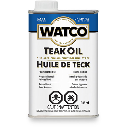 Huile de teck Watco, 946 ml, Transparent, Transparent St. Lawrence Industrial & Safety Supply