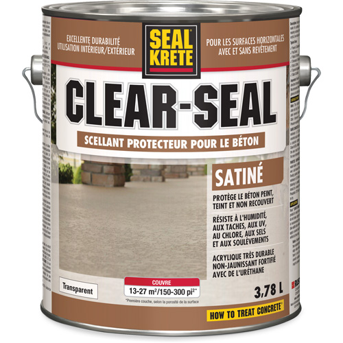Produit d&eacute;tanch&eacute;it&eacute; protecteur Seal-Krete, 3,78 L, &agrave; l'ur&eacute;thane, Satin, Transparent St. Lawrence Industrial & Safety Supply