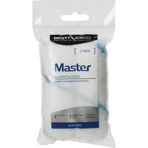 Master Blue Stripe Mini Roller Cover, 13 mm (1/2") Nap, 101.6 mm (4") L St. Lawrence Industrial & Safety Supply
