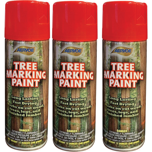 Peinture fluorescente pour marquer les arbres Aervoe 690, Rouge fluorescent, 16 oz St. Lawrence Industrial & Safety Supply