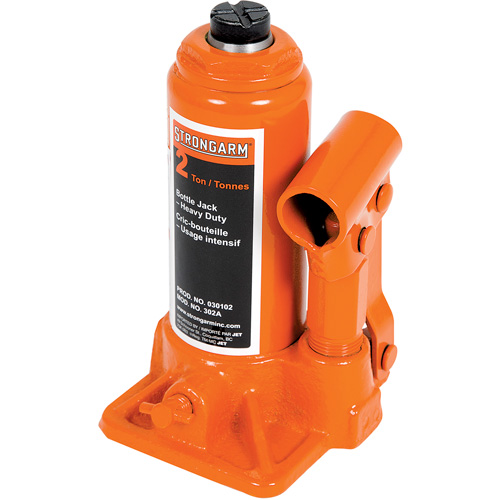 302A Bottle Jack, 2 tons, Manual Hydraulic, 12-1/2" Raised Height St. Lawrence Industrial & Safety Supply