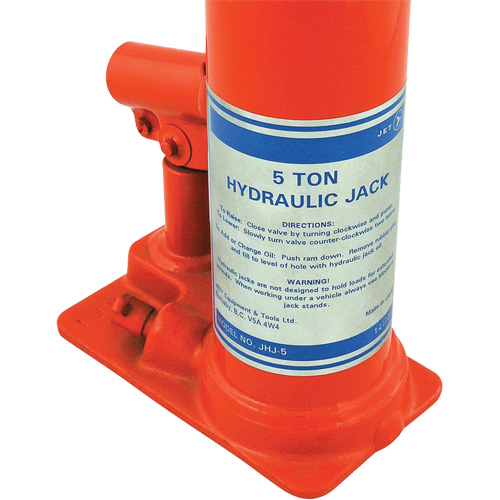 JHJ-5 Super Heavy-Duty Bottle Jack, 5 Ton(s), 15-3/8" Raised Height St. Lawrence Industrial & Safety Supply