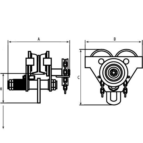 Chariots ajustables, 1000 lb (0,5 tonne) Capacit&eacute;, 2-11/16" - 5-1/4" St. Lawrence Industrial & Safety Supply