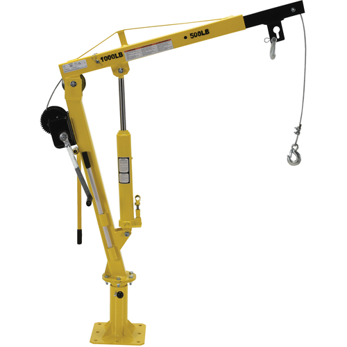 Grue &agrave; fl&egrave;che pour camion actionn&eacute;e par treuil, Capacit&eacute; de 500 lb (0,25 tonne), Limite de 102' St. Lawrence Industrial & Safety Supply