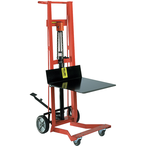 Hydraulic Platform Lift Stacker, Foot Pump Operated, 750 lbs. Capacity, 54" Max Lift St. Lawrence Industrial & Safety Supply