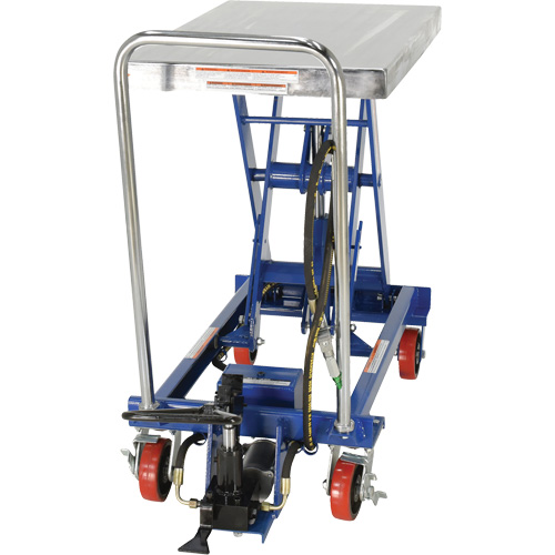 Pneumatic Hydraulic Scissor Lift Table, Steel, 32-1/2" L x 19-3/4" W, 1000 lbs. Cap. St. Lawrence Industrial & Safety Supply