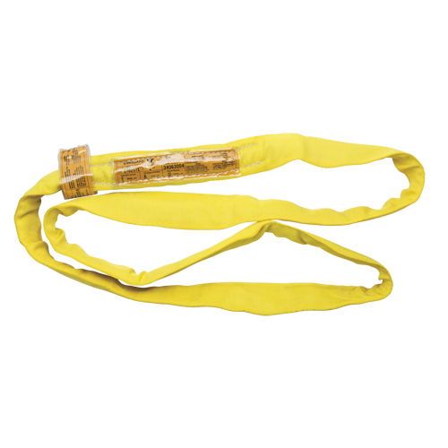 Polyester Round Sling, Yellow, 2-1/2" W x 4' L, 9000 lbs. Vertical Load St. Lawrence Industrial & Safety Supply