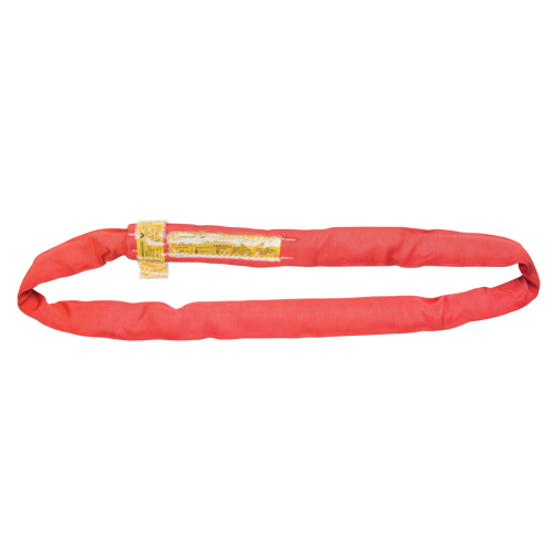 &eacute;lingue de levage en polyester ronde, Rouge, 3" la x 4' lo, 14 000 lb Charge verticale St. Lawrence Industrial & Safety Supply