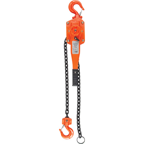 Palan &agrave; levier, Lev&eacute;e 5', Cabacit&eacute; 1500 lb (0,75 tonne), Chaîne en Acier alli&eacute; St. Lawrence Industrial & Safety Supply