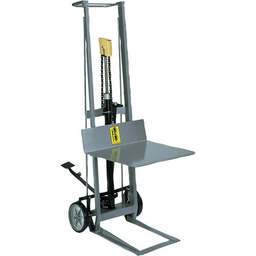 Hydraulic Platform Lift Stacker, Foot Pump Operated, 400 lbs. Capacity, 54" Max Lift St. Lawrence Industrial & Safety Supply