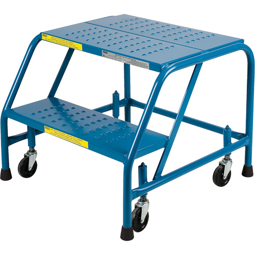 CSA-Certified Rolling Step Ladder, 2 Steps, 22" Step Width, 19" Platform Height, Steel St. Lawrence Industrial & Safety Supply