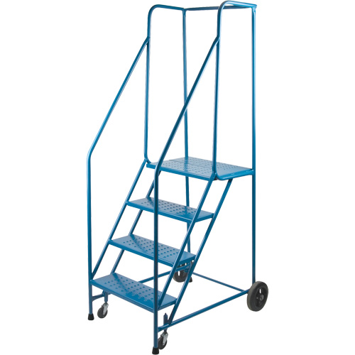 Escabeau roulant certifi&eacute; par la CSA, 4 marches, Largeur de la marche 22", Hauteur de la plateforme 37", Acier St. Lawrence Industrial & Safety Supply